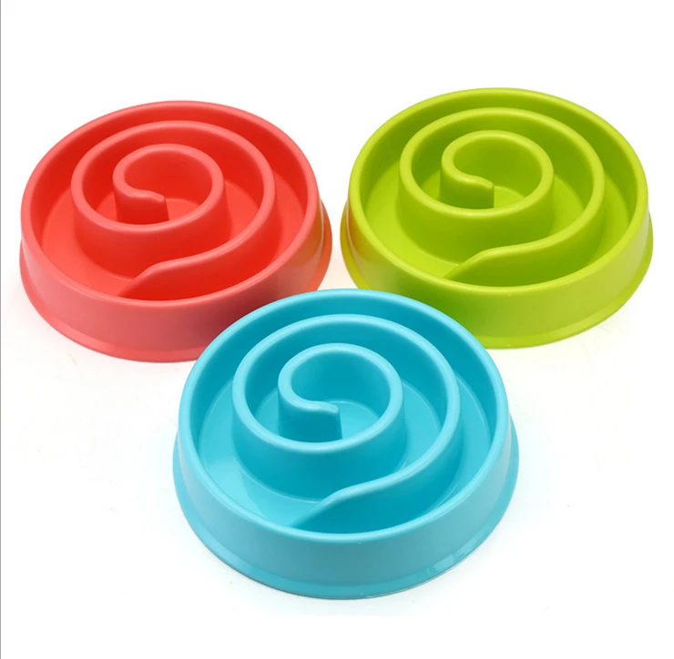 

Spiral Anti Choke Pet Dog Feeding Food Bowls Puppy Slow Down Eating Feeder Fish Bowl Prevent Obesity Dogs Supplies