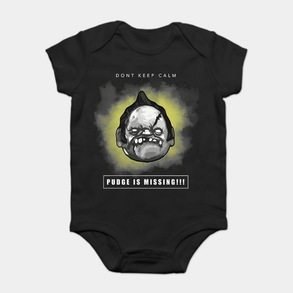 

Baby Onesie Baby Bodysuits kid t shirt Printed Cotton Dota 2 - Pudge is Missing! Short-Sleeve
