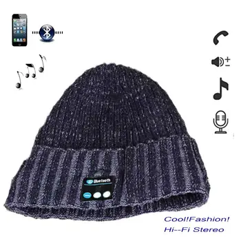 

2017 Thicken Soft Warm Plusvelvet Bluetooth Cap Wireless Hat Headphone Headset With screen Speaker Best Christmas Gift Earphone