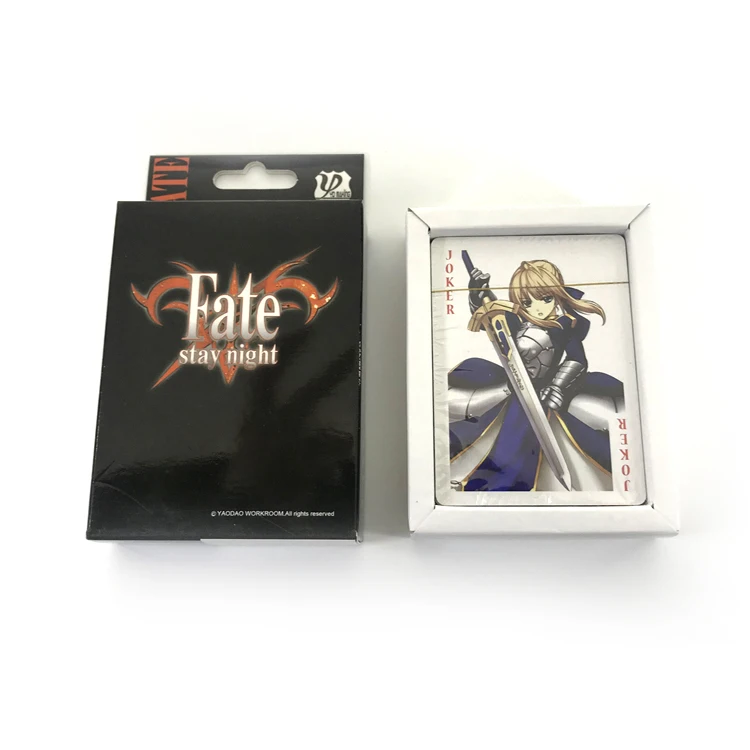 54 листа/набор аниме Fate/stay Night Poker Cards Косплей настольная игра карты Открытка