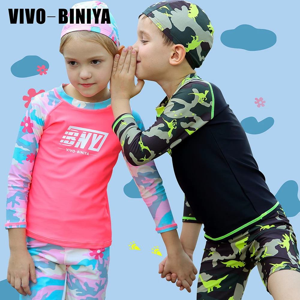 Купальный костюм для подростков, детская одежда для купания для девочек и мальчиков, футболка+ короткое пляжное платье UPF50+ купальный костюм с защитой от ультрафиолета летняя одежда