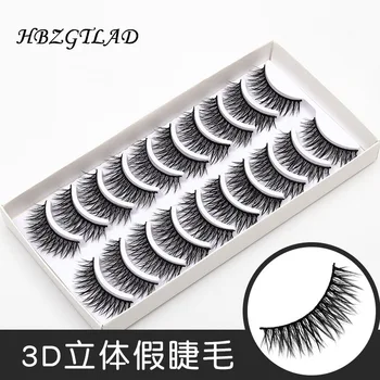 

2018 New 10 pairs natural false eyelashes fake lashes long makeup 3d mink lashes extension eyelash mink eyelashes for beauty