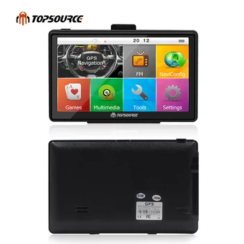 

TOPSOURCE 7 inch Car GPS Navigation Capacitive screen FM 8GB WinCE 6.0 Map For Russia/Europe/USA/Canada Truck gps Navigator