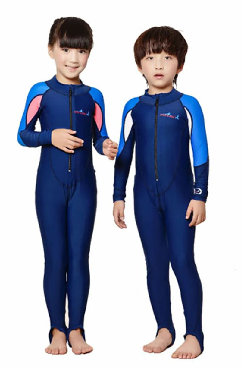 LS-C01-4 Full Dive Skin for Children Kids Stinger Suit Diving Suit Wetsuit  Sun Protection Swimwear 