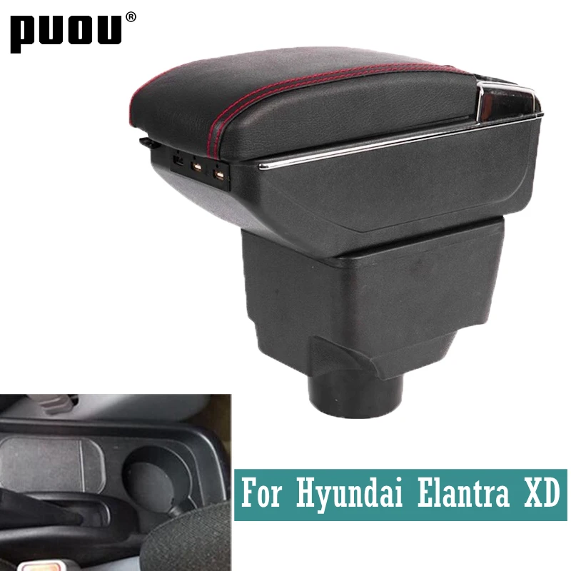 Автомобильный подлокотник для hyundai Elantra XD вращающийся центральный ящик для хранения содержания с пепельницей подстаканник