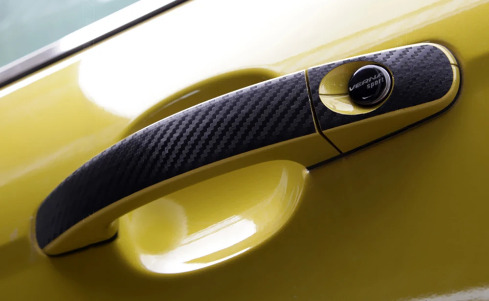 4 шт. защитная пленка из углеродного волокна ручка для двери ручка для запястья автомобиля Стайлинг для Ford Focus MK2 MK3 Kuga Escape аксессуары