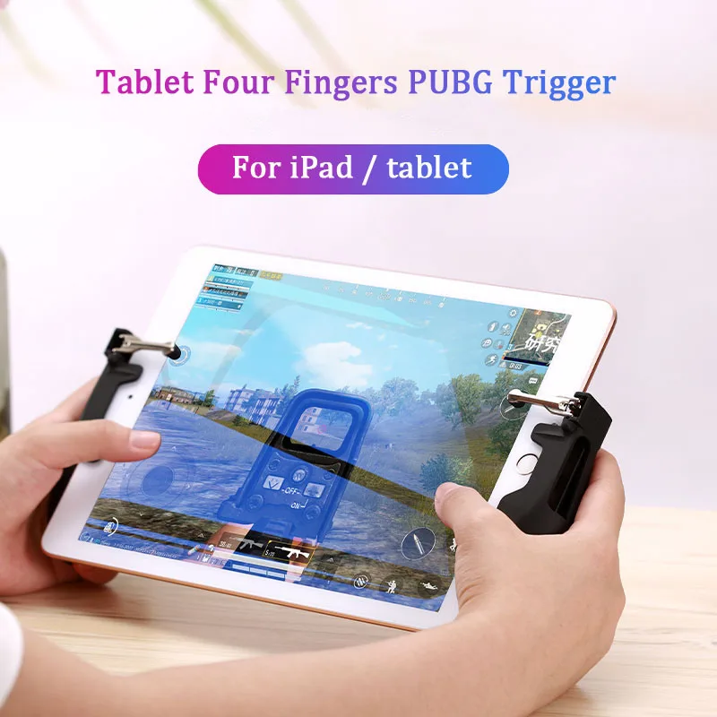  PUBG Tablet Gamepad Controller Trigger Joystick for iPad Universal L1R1 Shooter Button Grip with lo