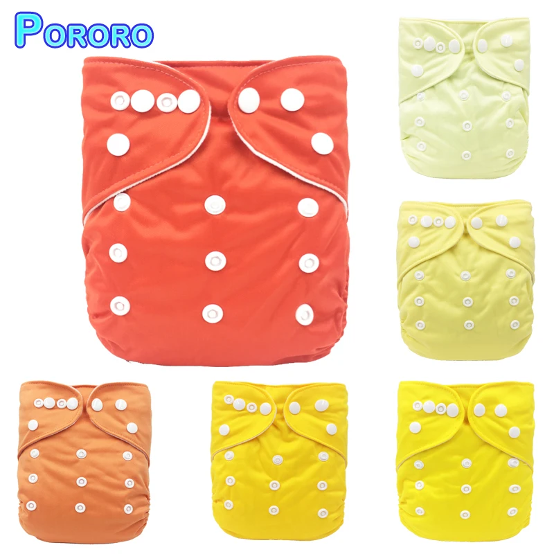 

Pororo 2019 New 0-2 Years 3-15KG Children Reusable Pocket Cloth Diaper Solid PUL Cover Wrap Suede Cloth Adjustable Washable