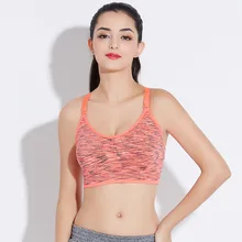 Профессиональный спортивный бюстгальтер противоударный Быстросохнущий сегмент окрашенный без стального кольца Йога Тренировка Бег Фитнес Спортивное нижнее белье