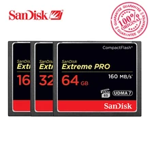 Карта памяти SanDisk Extreme Pro CF 16 ГБ 32 ГБ 64 Гб 128 ГБ 256 Гб CompactFlash 1067X160 Мб/с для богатых 4K и Full HD видео SDCFXPS