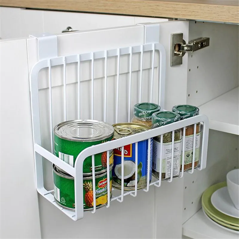 

ZIDUKE Mult-ifunction Iron Over Door Storage Rack Practical Kitchen Cabinet Drawer Organizer Hanger Storage Basket Kitchen Tools