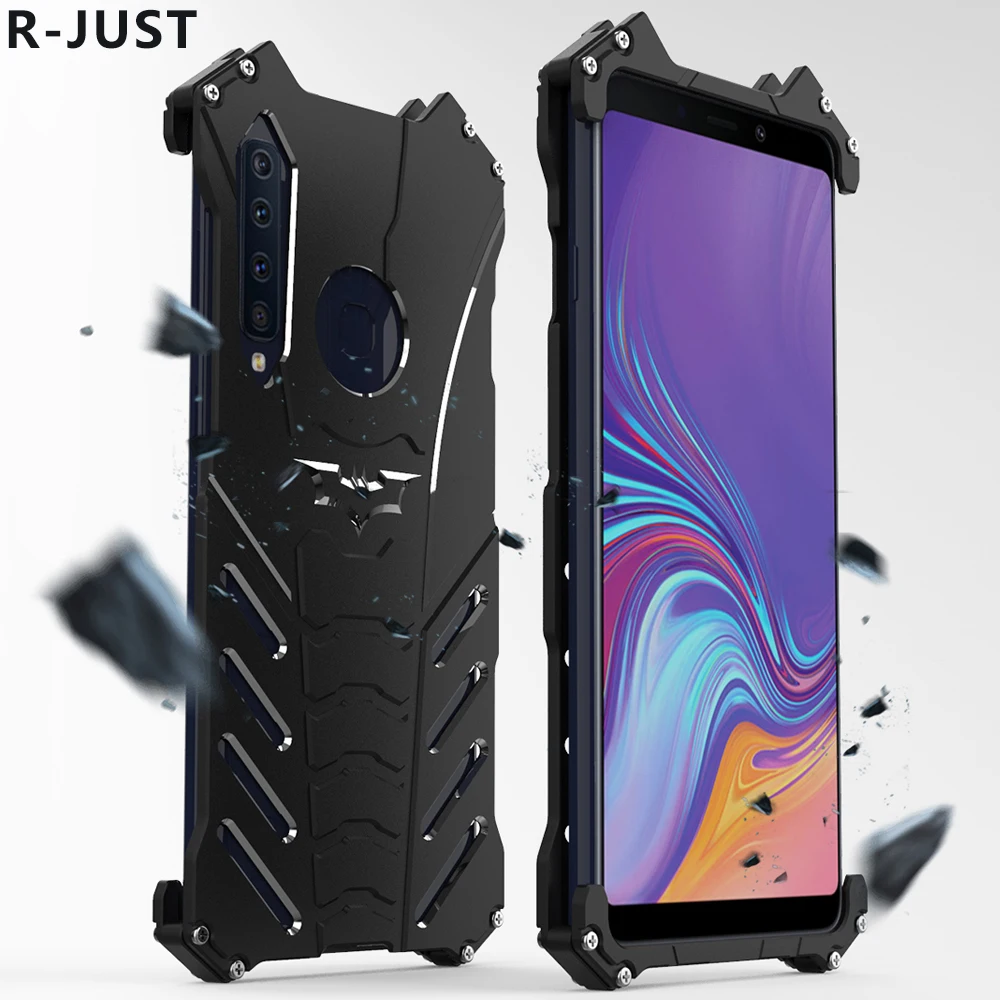 

R-JUST For Samsung A9 2018 Cover Case Luxury Hard Metal Aluminum Alloy Armor Protect Phone Case for A9 Star Pro A9S Back Cover