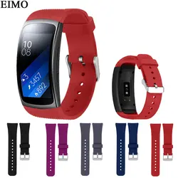 EIMO спорт силиконовой лентой для samsung Шестерни Fit2/2 Pro R360 R365 R366 замена Браслет ремешок Резиновая часы ремешок для часов