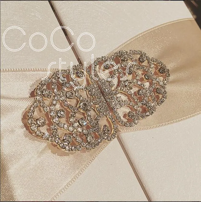  Cocostyles art paper hard cover invitation card box with buckle amd outer mailing box handmade cust - 32867915530