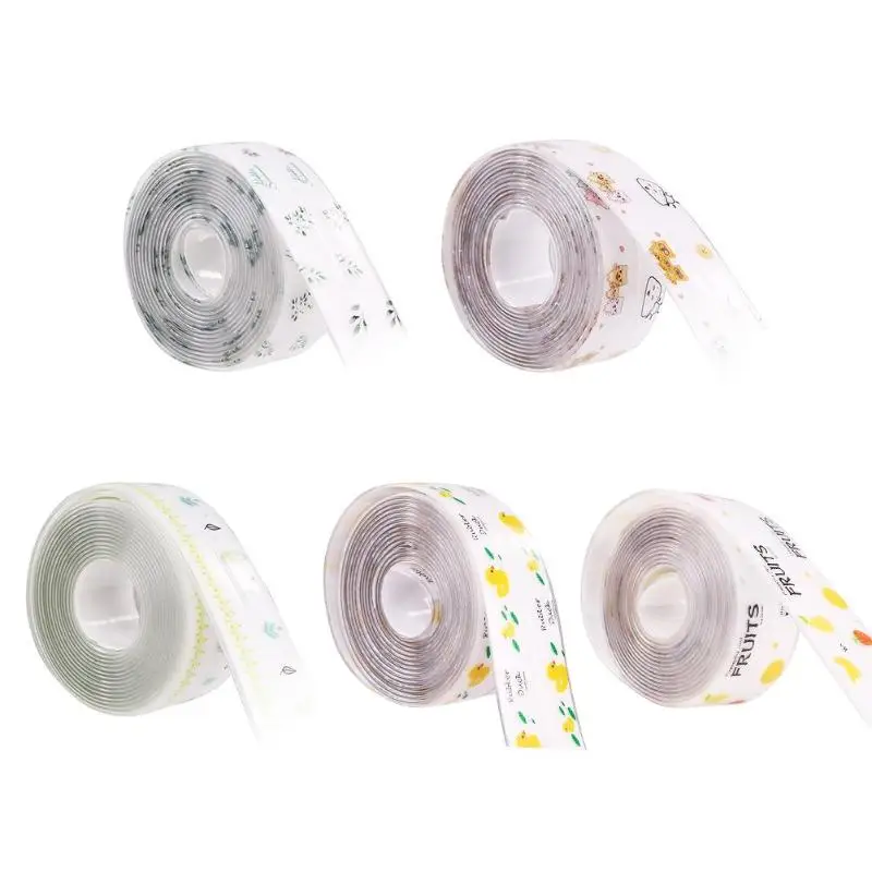 

Mildew-proof Self-adhesive Transparent Acrylic Waterproof Tape Kitchen Stove Sink Corner Line Stick Strip for Toilet Corner