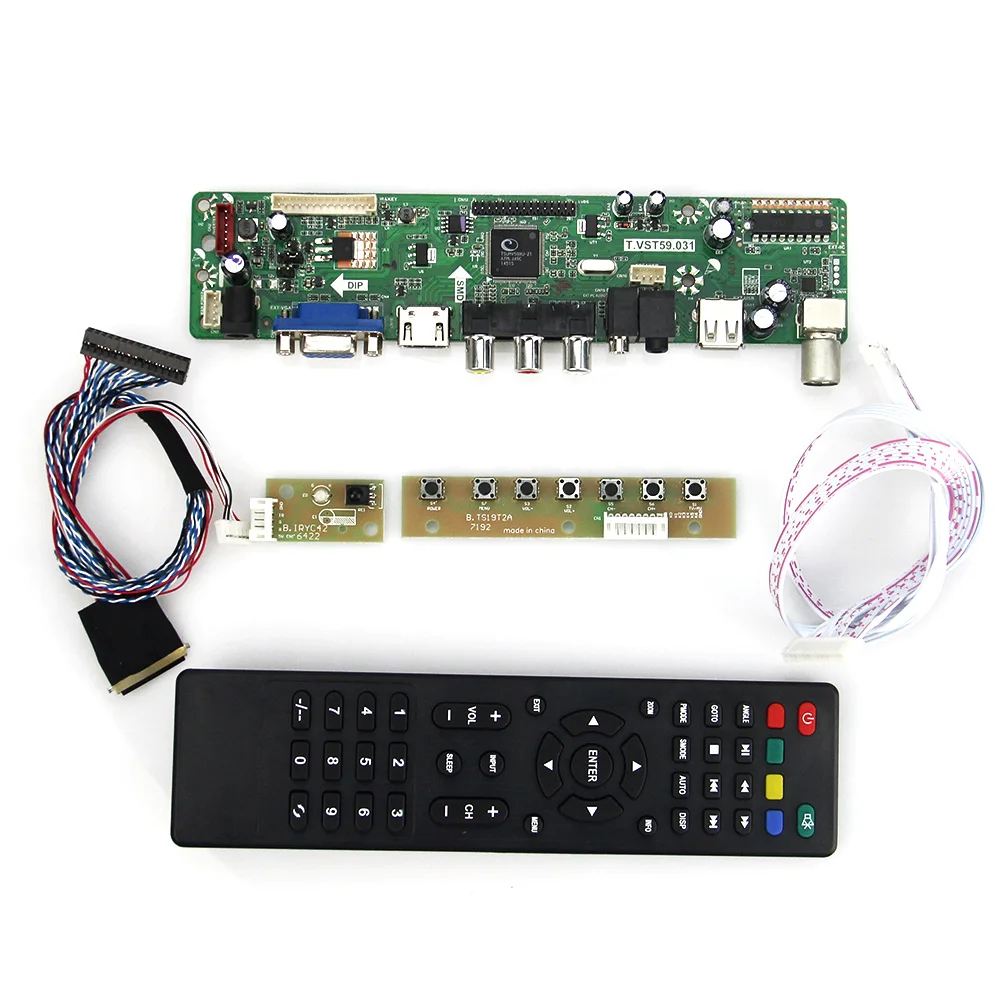 T. VST59.03 для HSD100IFW1-A00 ЖК-дисплей/светодиодный драйвер контроллера совета (ТВ + HDMI + VGA + CVBS + USB) LVDS повторное ноутбук 1024x600