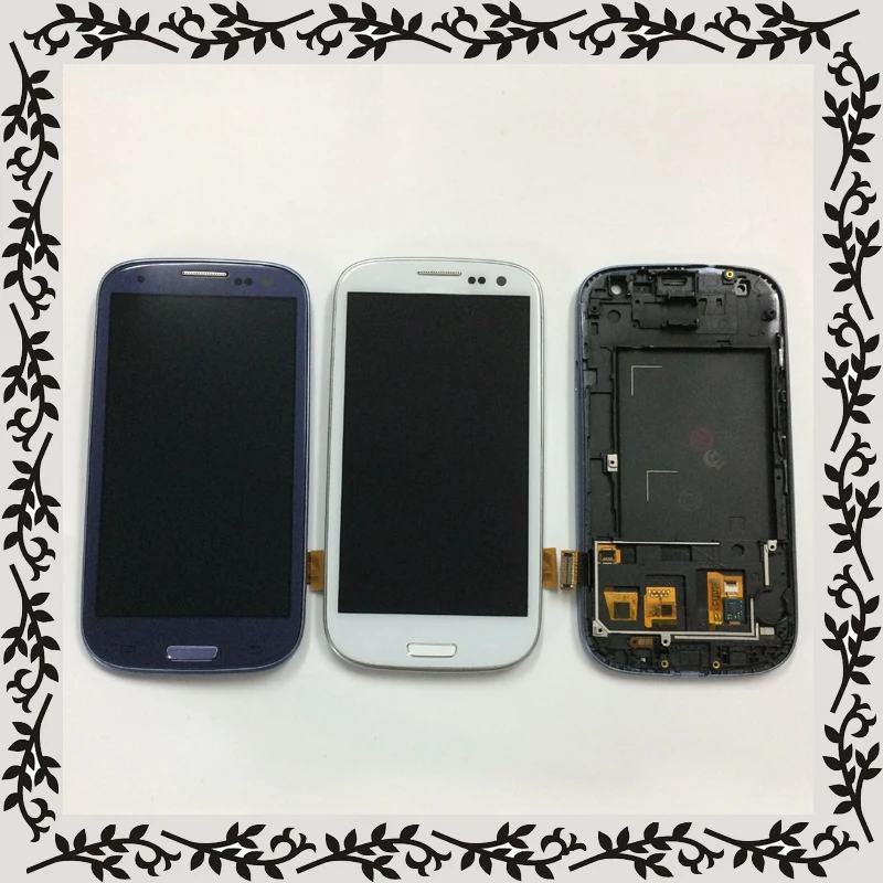 ЖК-дисплей для samsung Galaxy S III S3 i9300 GT-I9300 S3 Neo i9300 GT-i9300i ЖК-дисплей+ сенсорный экран в сборе+ рамка