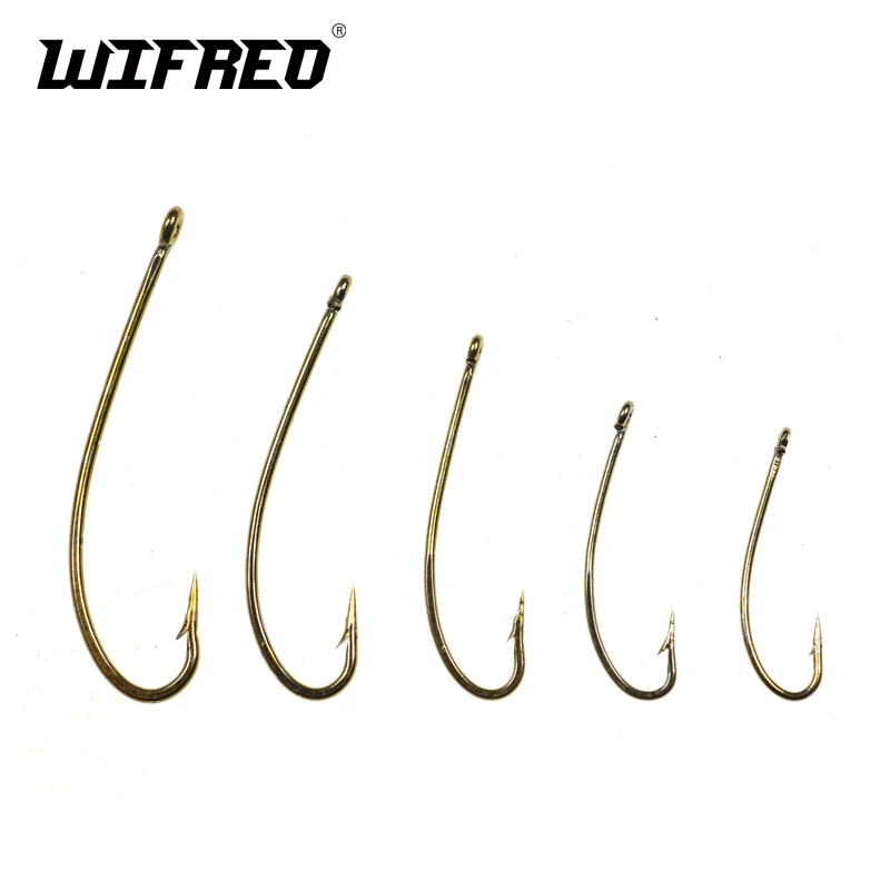 

Wifreo 500PCS Size 8 10 12 14 16 High Quality Curved Nymph Fly Tying Hook Dry Fly Supreme Hooks for Stimulator Flies Stonefly