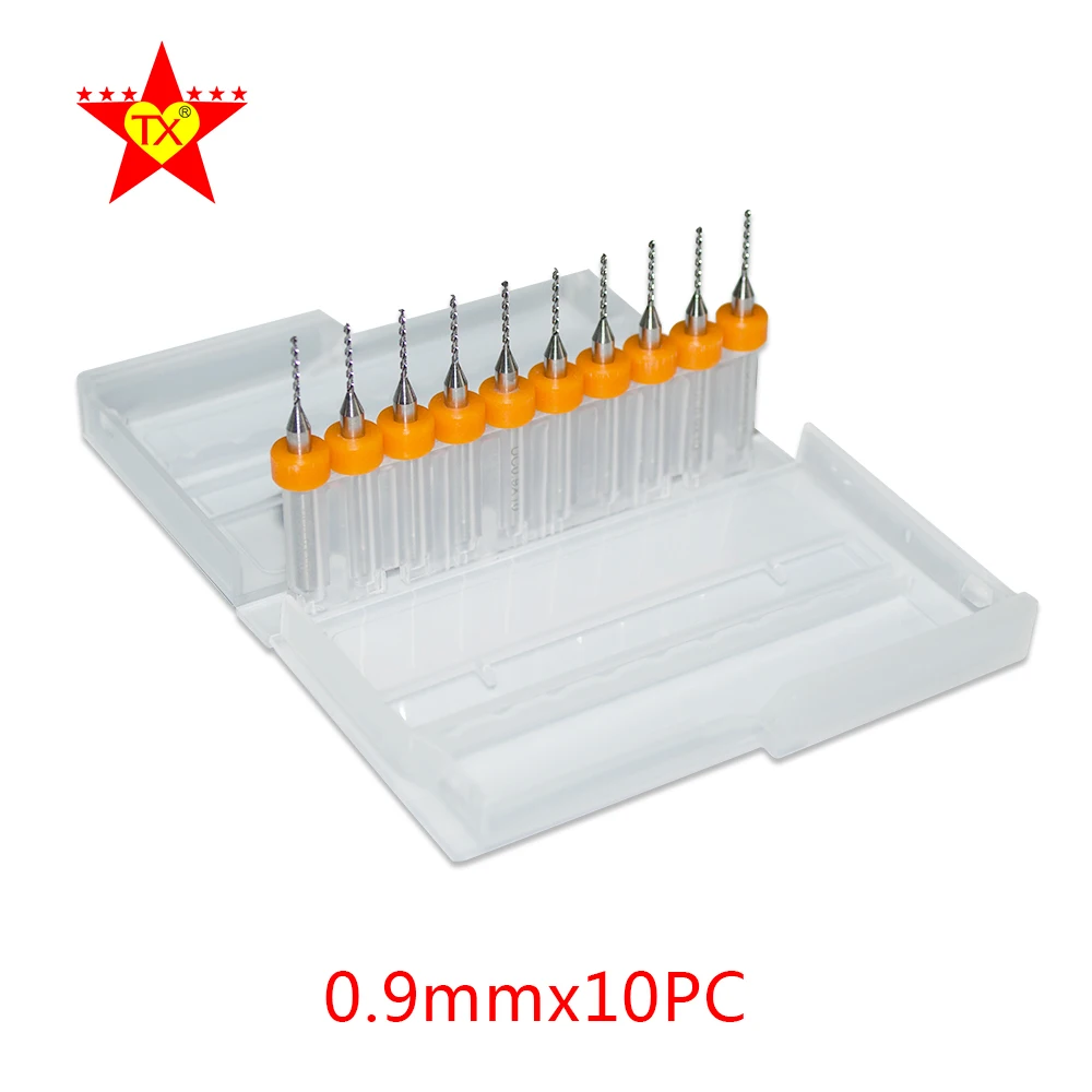 

TX 60pcs Mini PCB Drill Bit Kit For Metal 0.9mm Woodworking Circuit Board CNC Instruments Electric Tungsten Carbide Drill Bits