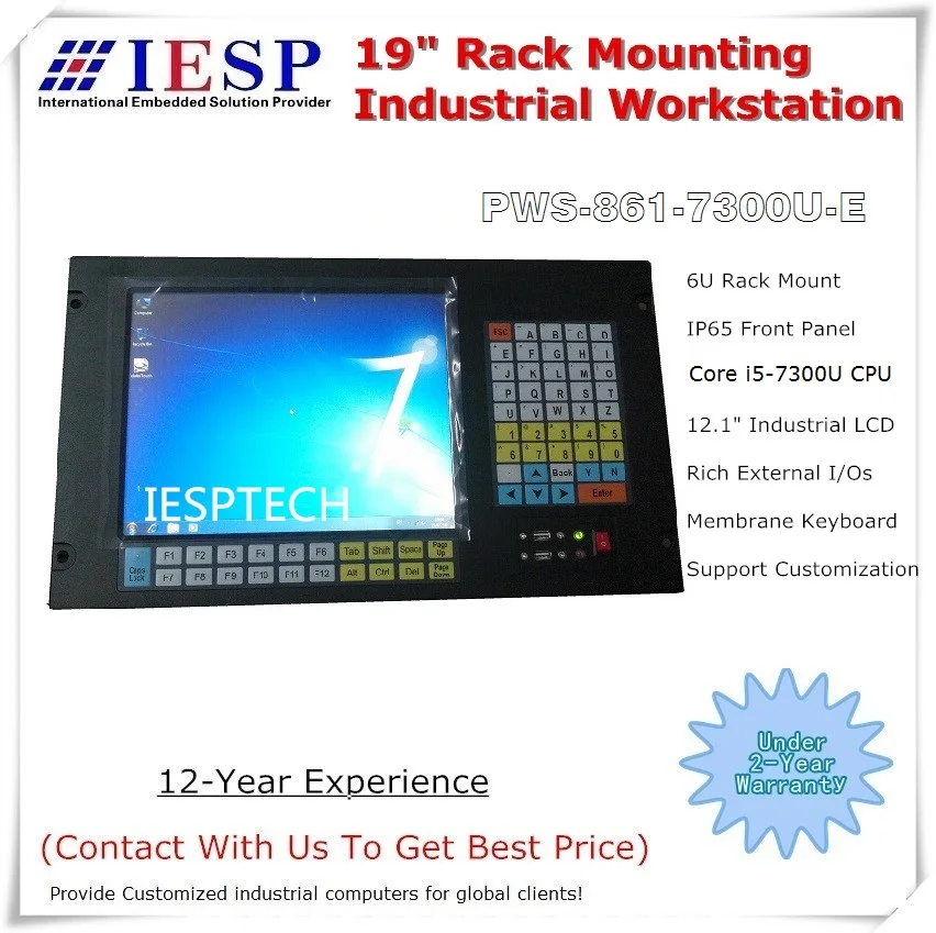 Very Good 6U Rack Mount Industrial Computer, Core i57300U CPU, 8GB RAM