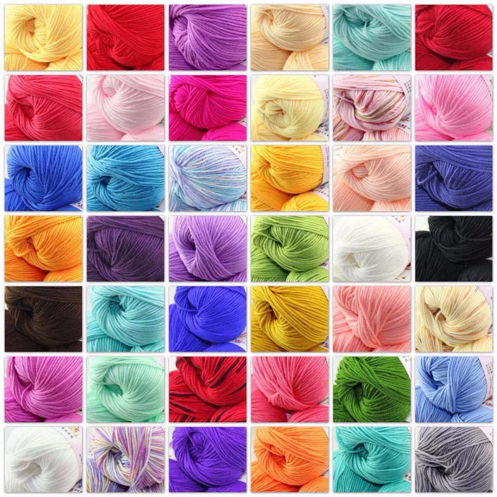 Color optional 50g x 1 balls Cashmere Silk velvet Children Hand Yarn