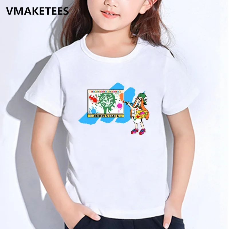 Детские летние футболки с короткими рукавами для мальчиков и девочек, детская футболка с принтом из мультфильма, принт из мультфильма, милая забавная одежда для малышей, HKP5190 - Цвет: HKP5190K