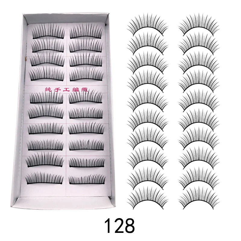 New 10 pairs of pure handmade false eyelash cotton stalk natural beauty