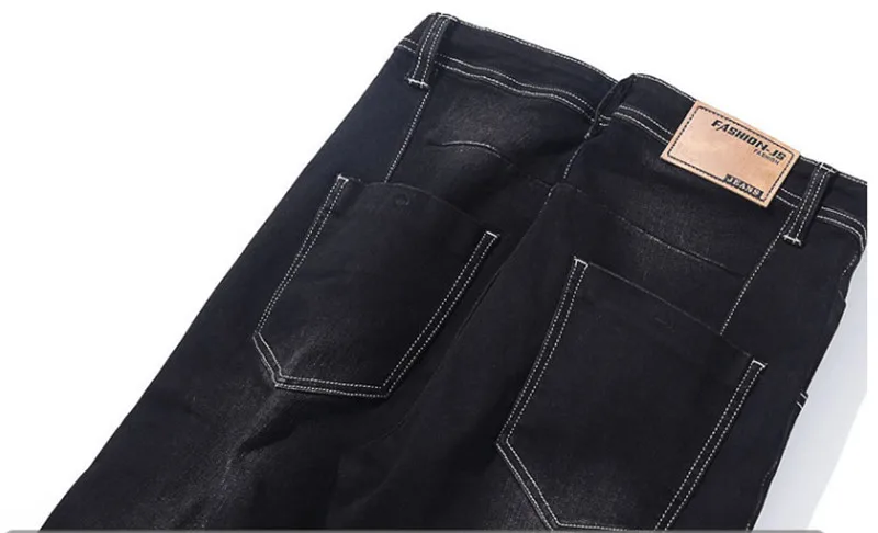 Джинсы мужские рваные и потёртые прямые свободные джинсы отбеленная джинсовая ткань синие брюки длинные брюки с царапинами шаровары
