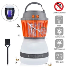 2 in 1 Portable Camping Light Bulb Solar USB Charging LED Mosquito Killer Lamp Waterproof Repellant Pest Insect Mosquito Killer