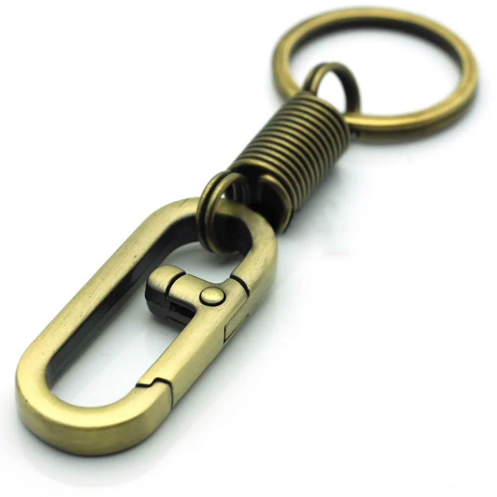 2018 Trigger Spring Keyring Snap Clip dog buckle Metal Key Ring Pendant