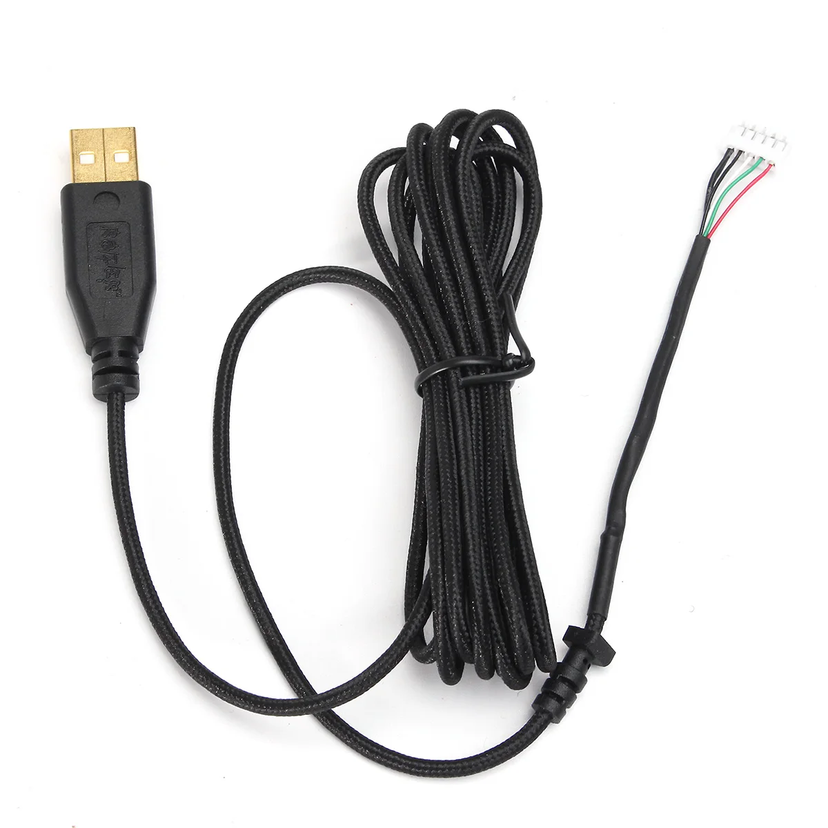 Кабель USB для мыши Razer DeathAdder прибл. 2 1 м 5 проводов штифтов черная позолоченная