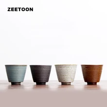 Японский кунг-фу Чай комплект Керамика Чашки ручной работы печи изменение грубая керамика мастер Чай чашки Чай чаша Домашний Декор шкафа Украшения