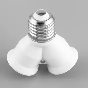 

E27 to 2 E27 LED halogen Y Shape Light Lamp Bulb Splitter Adapter Converter @8 WWO66
