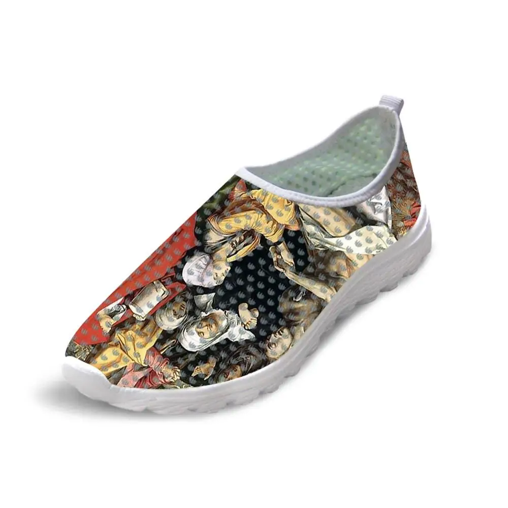 

Hard-Wearing Man Summer Causal Flats Shoes Man Sneakers Mesh Soft Shoes Christ's Crucifixion Painting Art Print Man Leisure Shoe