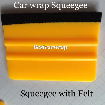 

Pro Car Wrap Felt Squeegee Vehicle Window Vinyl Film Car Wrap Applicator Tools Scraper Kit 100pcs/Lots Free shipping