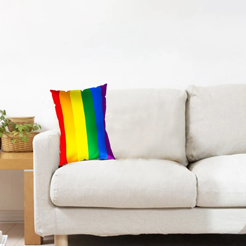 Большой разорванный бумажный радужный флаг наволочка для подушки Gay Pride двусторонний чехол для подушки домашний диван украшение подарок