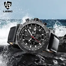 Hot Analog Quartz Men Watch Military Stopwatch Leather Men Watches Water Resistant Male Wristwatch Relogio Masculino