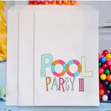 Пользовательские название бассейн вечерние дети день рождения, детский душ попкорн конфеты буфет леденец сумки пол раскрыть пекарня печенья goody подарок сувениры