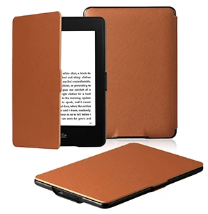 Чехол для Amazon Kindle Voyage, чехол из искусственной кожи разных цветов, защитный чехол с функцией автоматического сна/пробуждения - Color: Brown