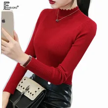Winter Basic Pullovers Sweaters Hot Women Fashion Long Sleeve font b Slim b font Bodysuit Half