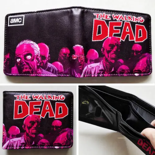 

2018 AMC The Walking Dead LOGO 03 wallets Purse Red 12cm Leather Man New W105