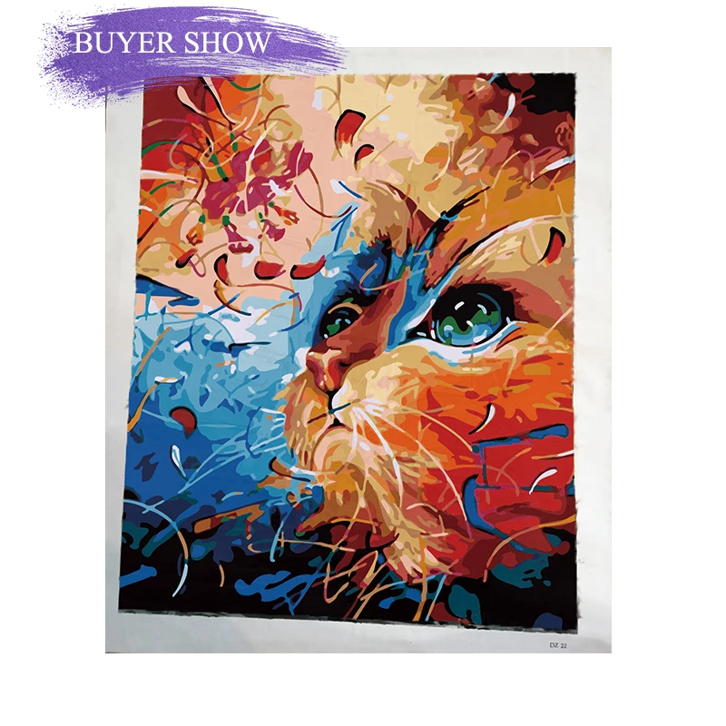 SDOYUNO Quadro Quadri da dipingere con numeri Telaio della Pittura di DIY  Dai Numeri di Colore del Gatto Animali Pittura Con i Numeri per i bambini  su cavans Immagine di Arte Della Parete Per complementi Arredo Casa -  AliExpress