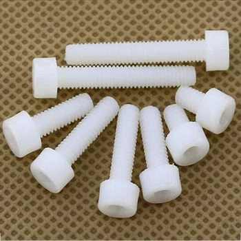 

20PCS-M4*6/8/10/12/15/20/25 Nylon Plastic Screw /Hexagon Screw
