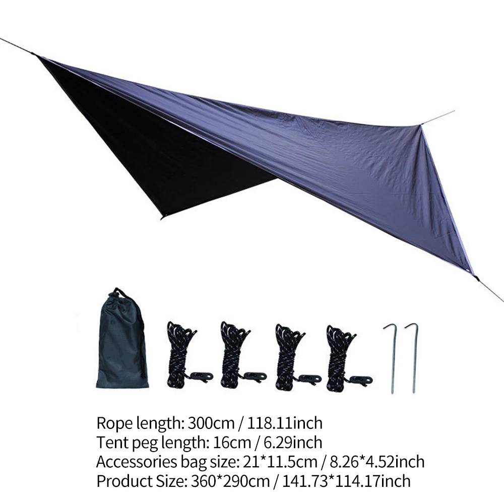 

Waterproof Top Cover Sail Canopy UV Resistant Sun Shelter Sunshade Protection Sail Awning Shade Cloth Outdoor Hammock Canopy