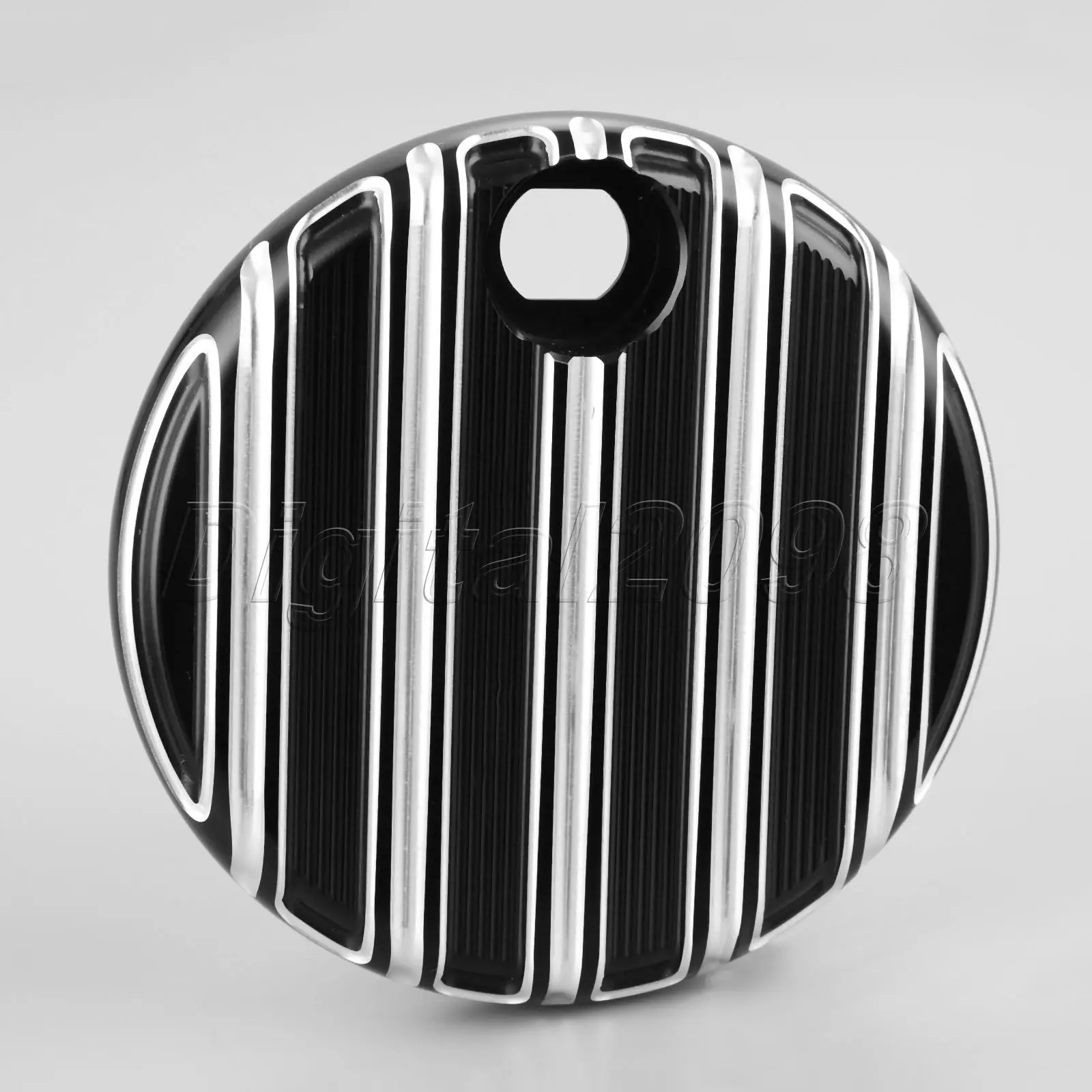 

Black Aluminum Deep Cut Motorcycle Fuel Tank Cover Console Door Cover Fuel Cap For Harley Touring FLHX / FLTR / FLHT 2008-2016