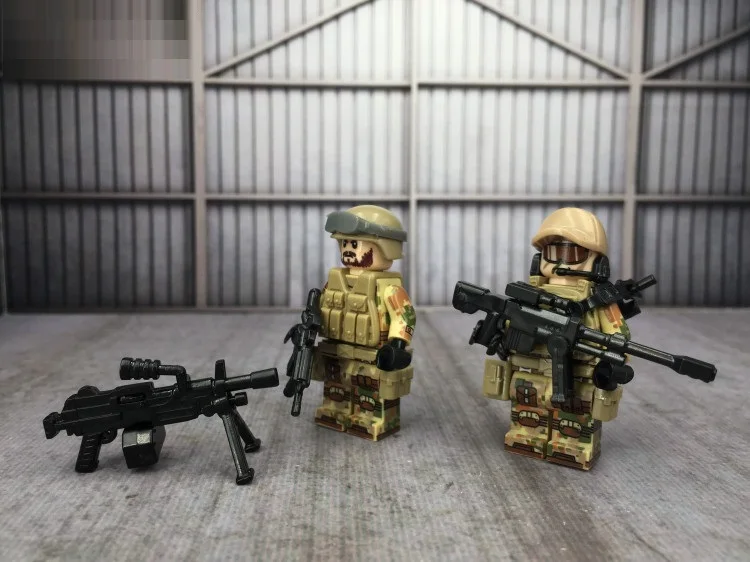 

MOC Special Forces Sniper Military Gun Weapons City Police Parts Playmobil Mini Figures Building Block Brick Original Toys