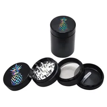 12 компл./лот алюминиевый гиндерр 50 мм кухонное для специй траворезка ящик для хранения таблеток бутылка хранение банка для курения металла шлифовальный станок