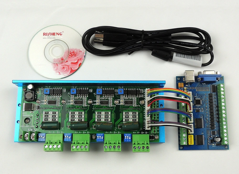 USB ЧПУ 5 осевая 100 кГц карта управления движением + TB6600 4 5a плата драйвера шагового