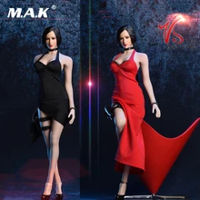 Аксессуары для корректировки фигуры 1:6 сексуальное 18XG14 Ada Wong платье набор 1/6 висячая Шея длинная юбка черный красный цвета для большой груди тела