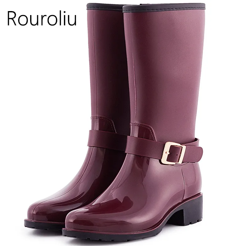 rain boots with side zipper